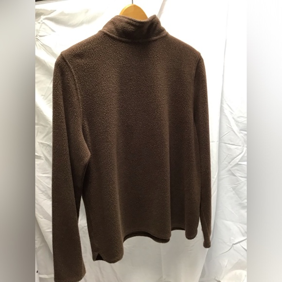 L.L. Bean Brown Zip Up Fleece Top - Picture 4 of 4